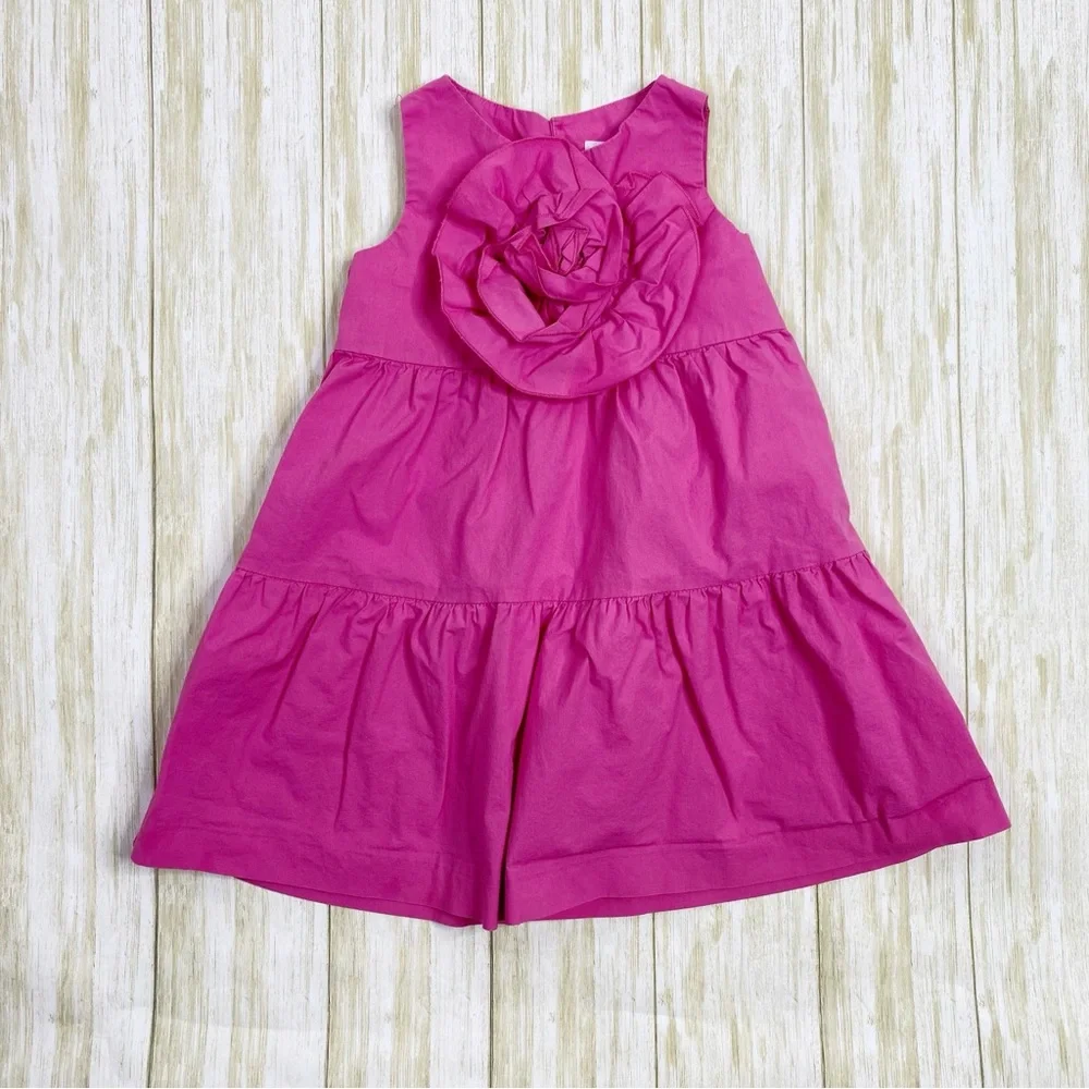 Zara Kids Pink Floral Poplin Dress